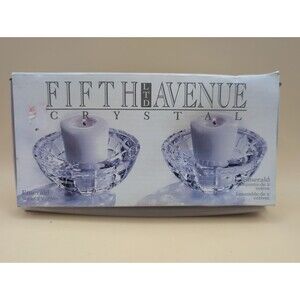 Fifth Avenue Crystal LTD Emerald Votive Tea Light Candle Holders - Set of 2